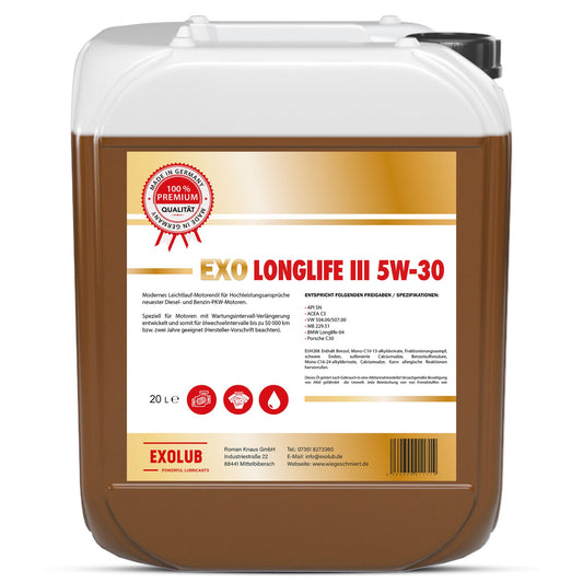 EXO LongLife III 5W-30